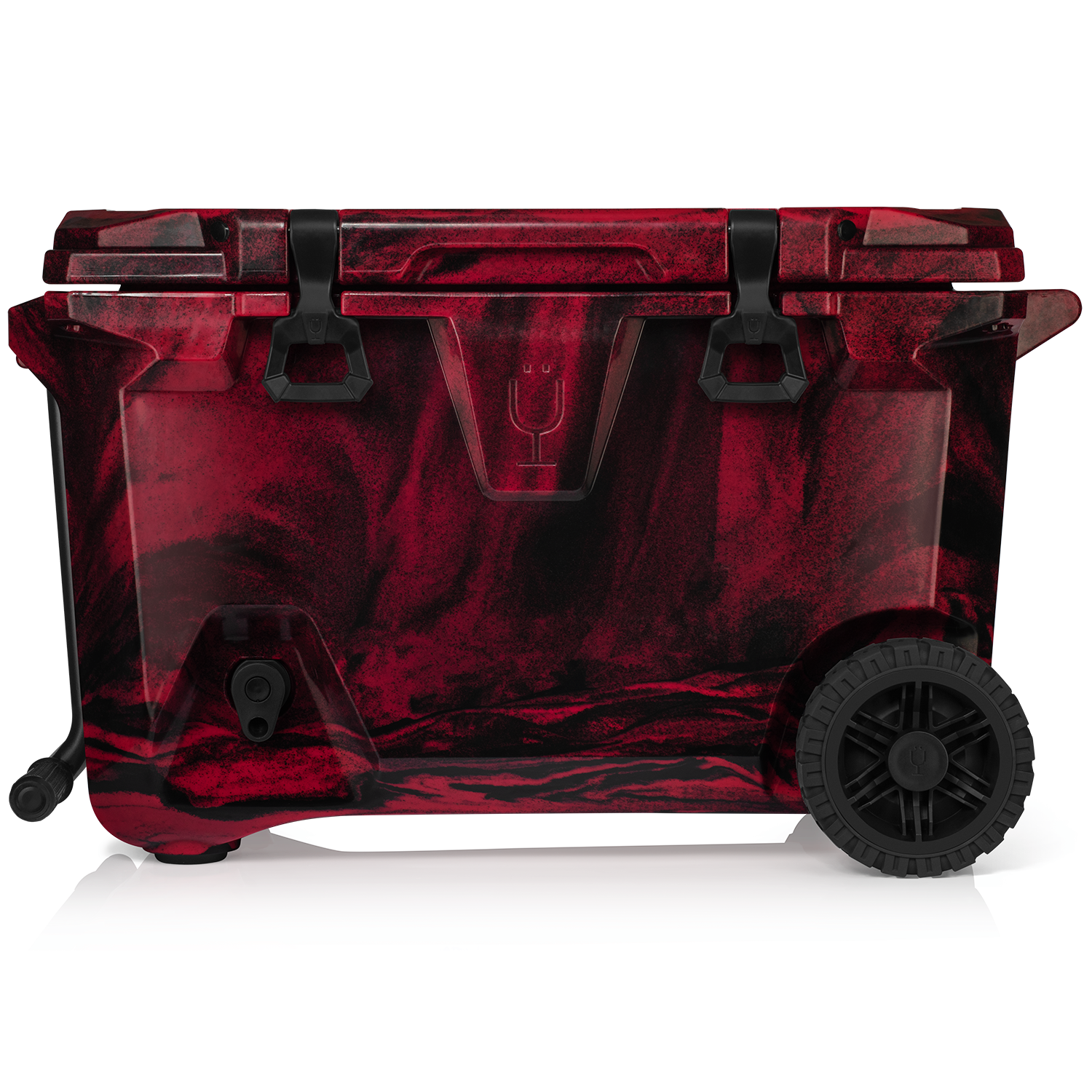 Br Tank 55-Quart Rolling Cooler | Red & Black Swirl - Classic Weekend Haul