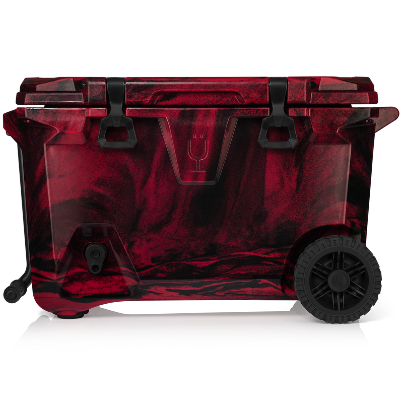 Br Tank 55-Quart Rolling Cooler | Red & Black Swirl - Classic Weekend Haul