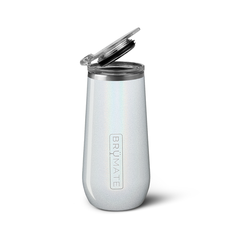 Champagne Flute | Glitter White | 12oz - Hosting Dinner Pour